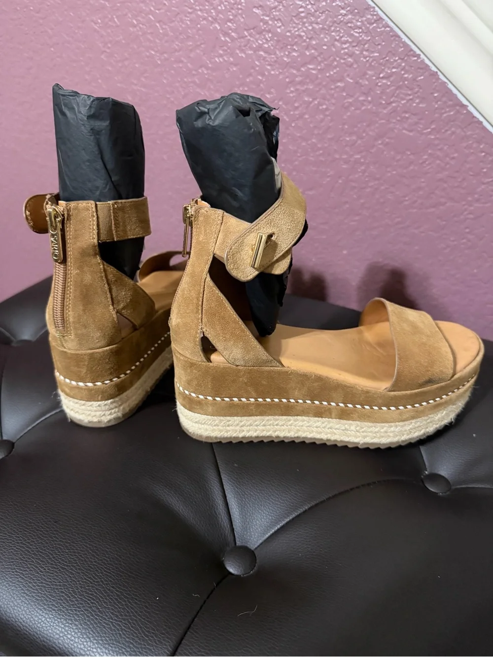 Franco Sarto tan suede